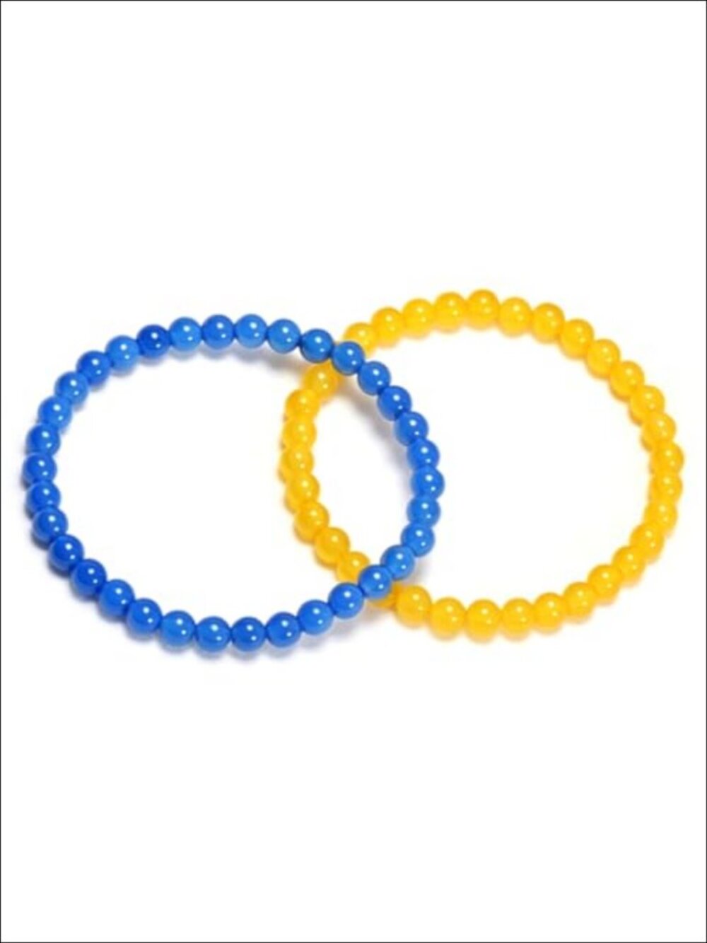2PCS Agate Stretch Bracelet Natural Round Beaded Healing Elastic Handmade